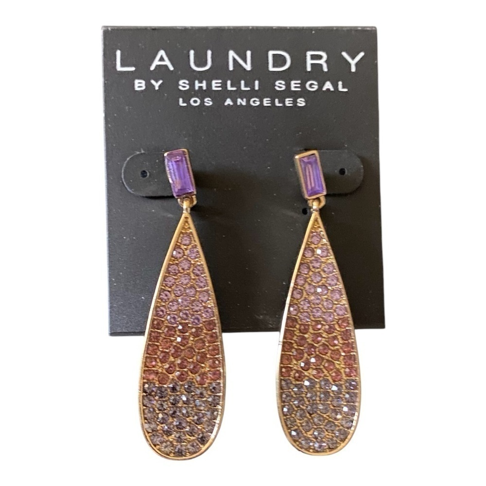NWT-LAUNDRY BY SHELLI SEGAL-TEARDROP EARRINGS